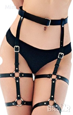 Кожен чокър за тяло жартиер / харнес/