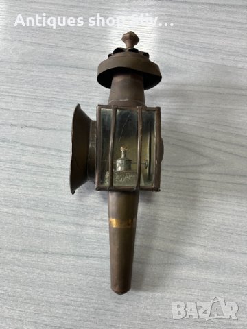 Автентичен месингов фенер от файтон. №4631, снимка 4 - Антикварни и старинни предмети - 42521014
