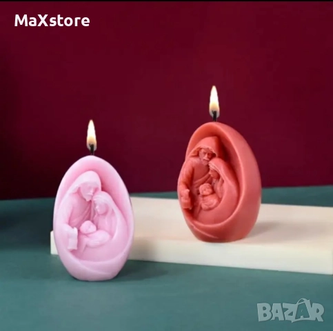 3D Свето семейство Силиконов молд форма за свещи гипс сапун смола , снимка 3 - Форми - 51986655