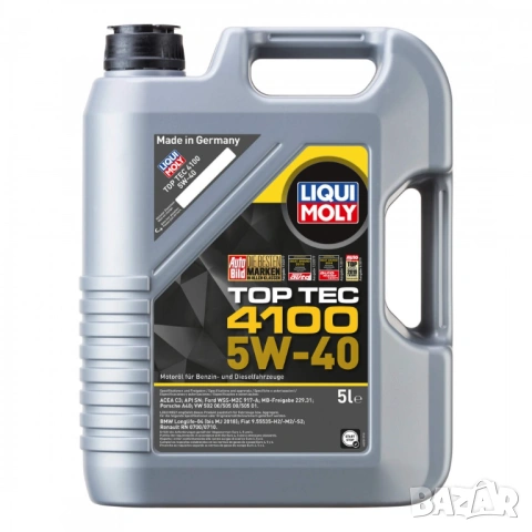 Моторно масло LIQUI MOLY TOP TEC 4100 SAE 5W-40 5л