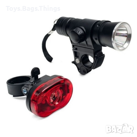 Комплект фар и стоп за велосипед, предпазни светлини за велосипеди, LED, снимка 1 - Аксесоари за велосипеди - 35978221