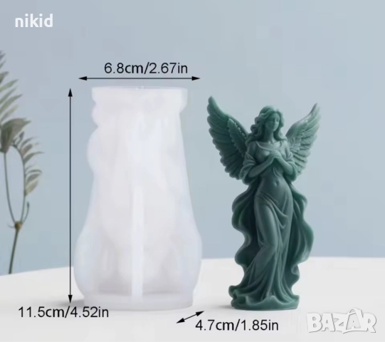 2 вида права жена 3D Ангел силиконов молд форма фондан гипс свещ смола шоколад декор, снимка 2 - Форми - 52082503