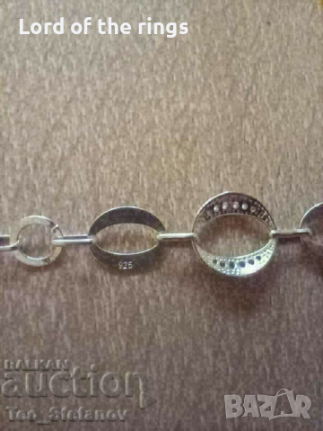 Дамска сребърна гривна с циркони сребро, снимка 3 - Гривни - 44673448