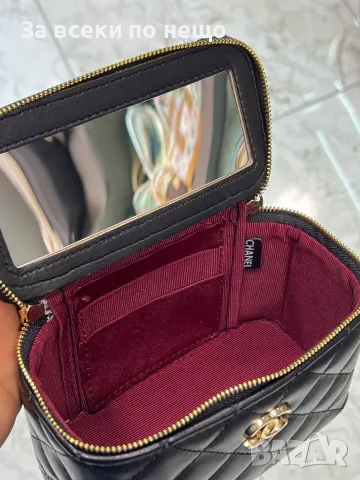 Chanel Луксозна Дамска Чанта Тип Куфар С Капитонирано Покритие И Вградено Огледало Код SK2238, снимка 2 - Чанти - 56248681