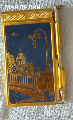 Винтидж бележник с метален гравиран калъф, снимка 1