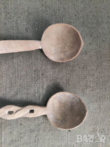 Продавам две стари дървени лъжици, снимка 3 - Антикварни и старинни предмети - 35919253