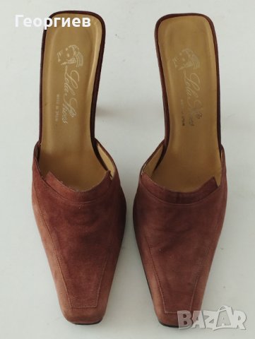 Дамски обувки естествен велур производство Испания , снимка 1 - Дамски обувки на ток - 44390019