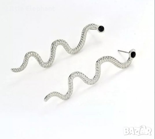New trend обеци,колекция"Snakes"с кристали,black/нови