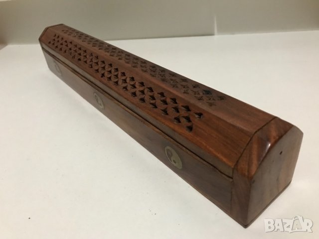 Голяма кутия от дърво за ароматни пръчици и конуси ян и ин, снимка 5 - Декорация за дома - 40398178