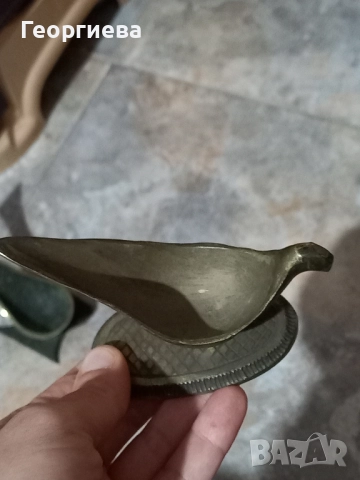 Две поставка за лули от месинг , снимка 4 - Антикварни и старинни предмети - 52579071