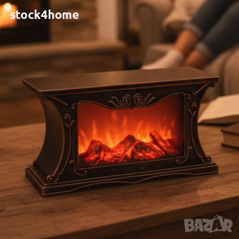 Декоративна LED камина с реалистичен ефект на пламък и жарава, снимка 4 - Декорация за дома - 52605729