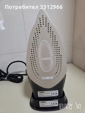 Безжична парна ютия Tower CeraGlide 2400W (модел T22008) в лилав цвят, снимка 2 - Ютии - 56039977