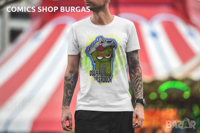 Мъжка тениска Sesame Street 123 - Oscar the Grouch, снимка 3 - Тениски - 35751174