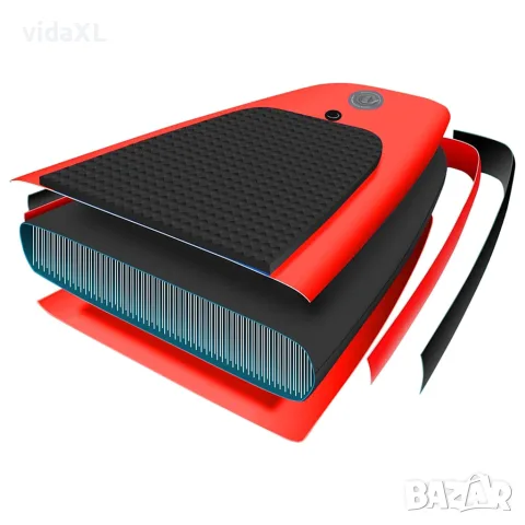 vidaXL Комплект надуваем стендъп падълборд, червен, 360x81х10 см, снимка 8 - Водни спортове - 56148347