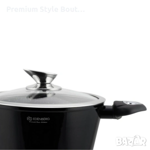 Комплект от 12 части - тенджери, тиган и подложки Edenberg EB-5613, снимка 14 - Съдове за готвене - 53798866