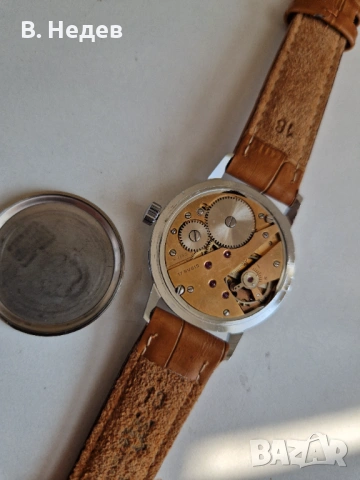 OMIKRON, 17 rubis, AS 1130, Wehrmachtswerk! TOP!, снимка 8 - Мъжки - 53745710