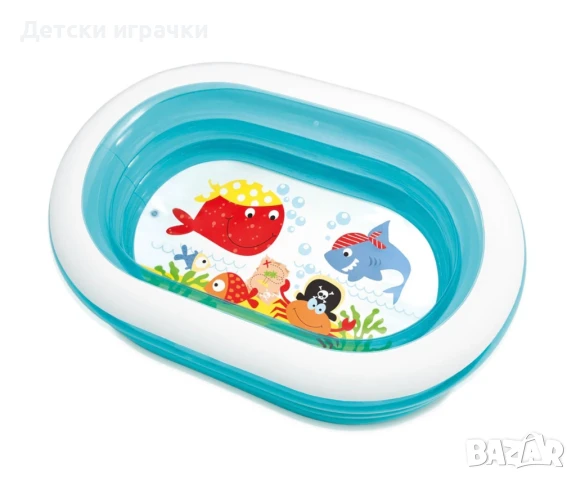 Надуваем басейн Морски приятели INTEX, 163 х 107 х 46 см, My Sea Friends, снимка 3 - Басейни и аксесоари - 51100283