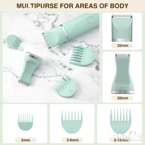 AREYZIN Водоустойчив тример за бикини зони, дамска електрическа самобръсначка акумулаторна, снимка 3 - Тримери - 50841228