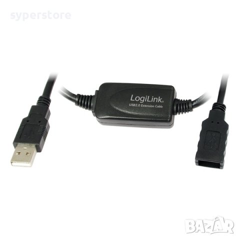 Кабел  USB2.0 A-A M/F+Repeater, 25m LogiLink UA0147 SS301278 Мъжко-Женско, снимка 1 - Друга електроника - 39522465