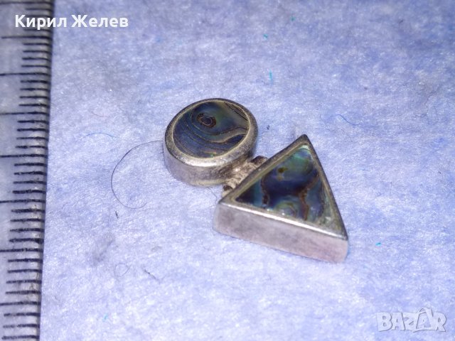 СТАРО СРЕБЪРНО АР ДЕКО БИЖУ АРТ ВИСУЛКА УКРАШЕНИЕ СРЕБРО 925 с ШЛИФОВАН КРАЛСКИ СЕДЕФ 18039, снимка 6 - Антикварни и старинни предмети - 40938202