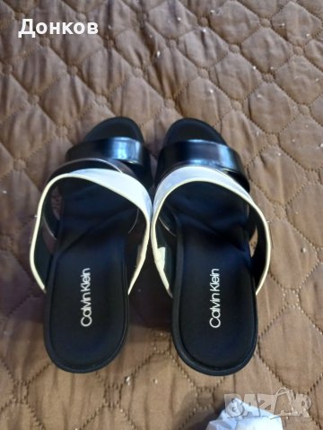 Продавам дамски чехли Calvin Klein, снимка 12 - Чехли - 41624776
