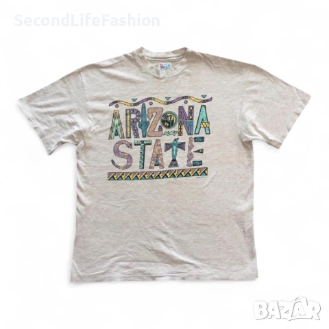 Hanes Beefy Винтидж тениска с единичен шев Аризона 1990 г. размер L