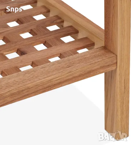 Холна маса от орехово дърво със стъклен плот, снимка 3 - Маси - 48513876