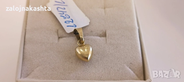 Нова Златна висулка сърце-0,55гр/14кр
