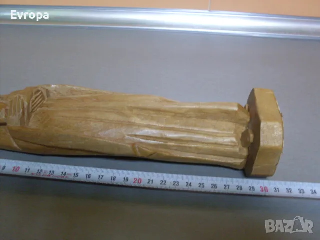 Дървена статуетка, пластика- "Дева с младенец". , снимка 7 - Статуетки - 49476364