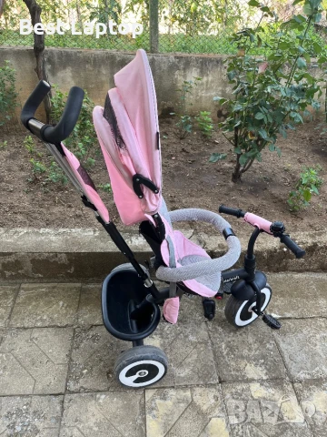 Детско колело триколка със сенник и управление отзад , снимка 4 - Детски велосипеди, триколки и коли - 51391696