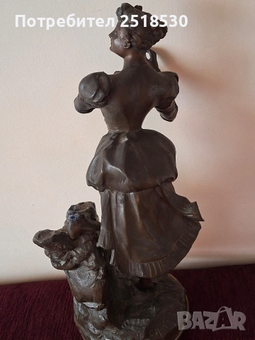 Фигура за старинен каминен часовник, снимка 5 - Антикварни и старинни предмети - 53106350