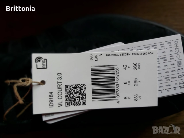 Чисто нови Adidas VL Court 3 Велур, снимка 12 - Маратонки - 53578361