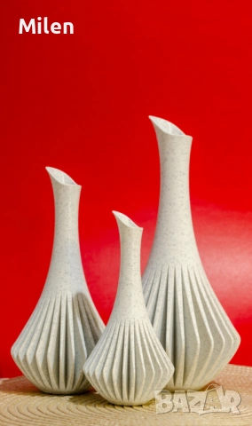 Комплект дизайнерски 3D принтирани вази – модерен акцент за дома