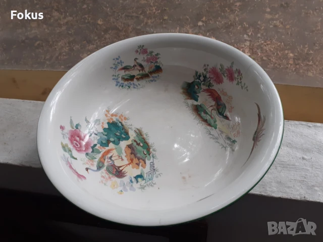 Огромни кана с леген порцелан Grimwade Bros - Staffordshire, снимка 4 - Антикварни и старинни предмети - 51043414