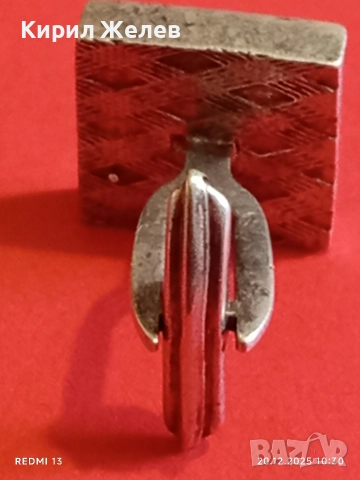 ВИНТИДЖ СРЕБЪРНО КОПЧЕ за РЪКАВЕЛИ с ЦВЕТЕН СЕДЕФ ЮВЕЛИРНА ИЗРАБОТКА 34019, снимка 5 - Други ценни предмети - 52855284