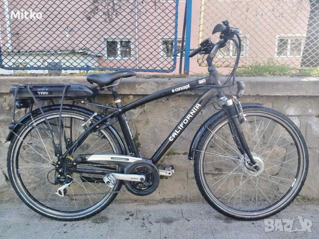 28 цола електрически алуминиев велосипед с 7 скорости усилени капли амортисьори предни като нов , снимка 2 - Велосипеди - 53864928