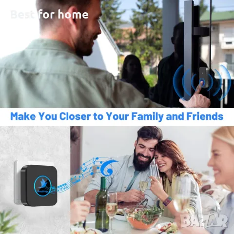 Безжичен звънец Nestling 300 метра, 55 мелодии, снимка 3 - Други - 47447342