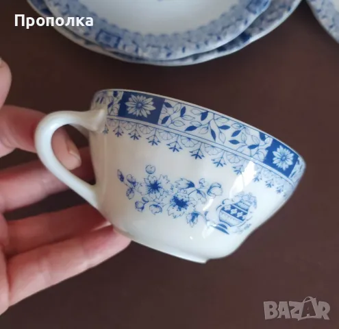 Троен сет - Красивата "Сhina blau" от Oskar Schaller 1909 - 1917, снимка 9 - Чаши - 48150514