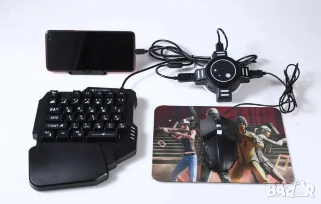 Геймърска мишка и клавиатура за телефон, таблет, комплект VIDGES адаптер за PUBG COD mobile, снимка 2 - Калъфи, кейсове - 48848511