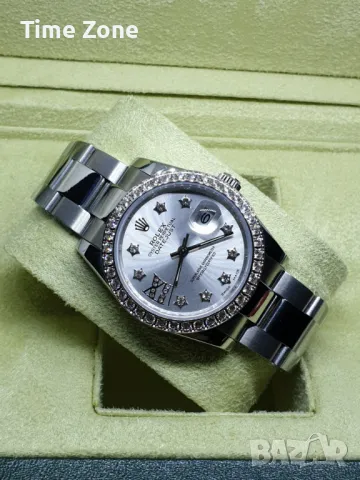 Rolex Datejust 36mm Steel Silver Dial Star-Shaped Diamond Automatic Дамски Различни Варианти, снимка 5 - Дамски - 48183099