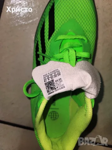 Стоножки за футбол Adidas почти нови, номер 39,5, зелени, снимка 3 - Футбол - 55906202