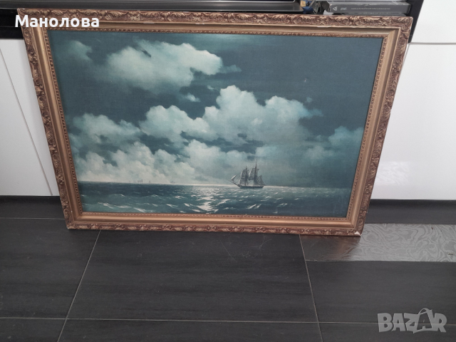 Чудесна картина на украинския художник Иван Айвазовский, снимка 2 - Картини - 44715255