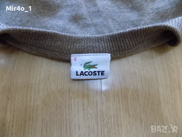 пуловер lacoste wool елек елече худи блуза фанела суитчър горнище вълнен мъжки оригинал 6, снимка 5 - Пуловери - 48409851