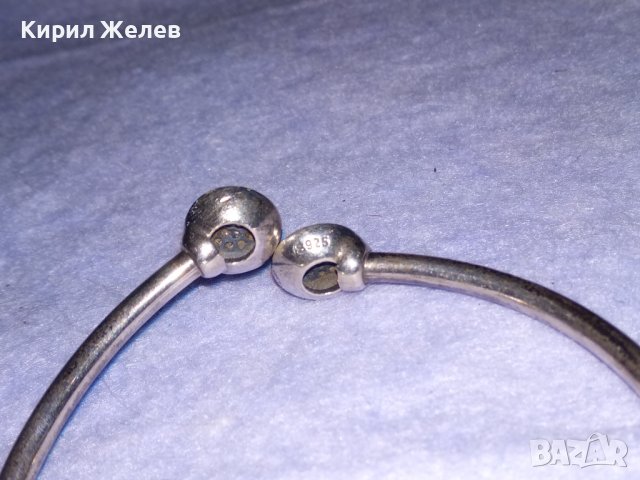 PANDORA ИЗЯЩНА СКЪПОЦЕННА ОТВАРЯЩА се СРЕБЪРНА ГРИВНА СРЕБРО S925 сЮВЕЛИРНО ФАСЕТИРАНИ ЦИРКОНИ 38747, снимка 9 - Гривни - 41741079