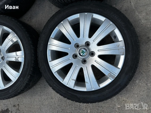 Оригинални джанти Skoda 5x112, снимка 2 - Гуми и джанти - 51184272