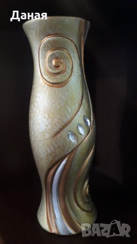 Керамични вази и бутилка декупаж - 10 лв , снимка 6 - Декорация за дома - 33114676