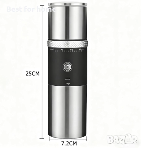  Електрическа, преносима, безжична, акумулаторна кафемелачка  с 15 настройки за смилане  , снимка 7 - Кафемашини - 51796598
