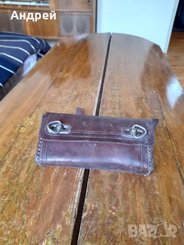 Стара кожена чантичка за велосипед,колело #5