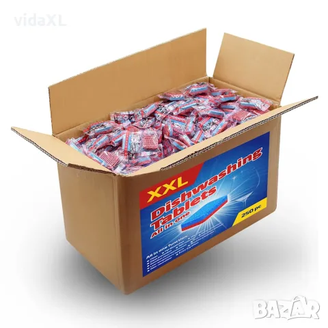 vidaXL Таблетки за съдомиялна машина 12-в-1 250 бр 4,5 кг