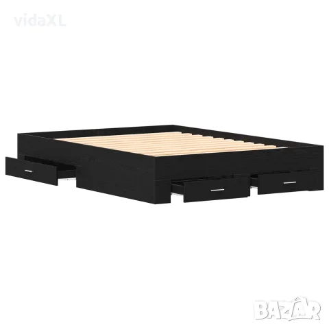 vidaXL Рамка за легло Черния дъб 140 x 190 cm Инженерна дървесина, снимка 5 - Спални и легла - 56147061